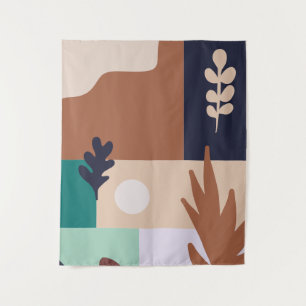 Abstrakte Natur Boho-Landschaft Wandteppich
