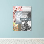 Abstrakte Natur in Collage Individuelle Name und T Leinwanddruck (Insitu (Holzboden))