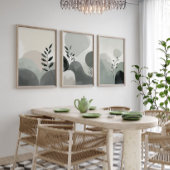 Abstrakte Natur Pflanze Minimalistisch Mauer Set