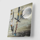 Abstrakte Natur Quadratische Wanduhr (Winkel)