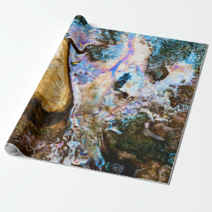 abstrakte Natur stilles Wasser Geschenkpapier