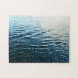 Abstrakte Naturfotografie - Blautöne des Wassers Puzzle