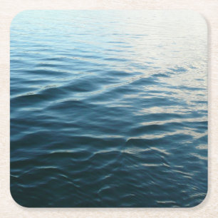 Abstrakte Naturfotografie - Blautöne des Wassers Rechteckiger Pappuntersetzer