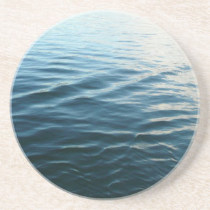 Abstrakte Naturfotografie - Blautöne des Wassers Sandstein Untersetzer