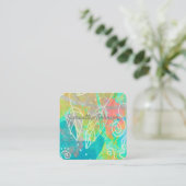 abstrakte Naturkunst Quadratische Visitenkarte (Stehend Vorderseite)