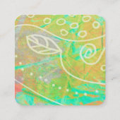 abstrakte Naturkunst Quadratische Visitenkarte (Rückseite)