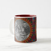 Abstrakte Naturkunstrahmen gestalten Ihr eigenes F Zweifarbige Tasse (Vorderseite Links)