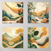 Abstrakte Naturlandschaft Kunst. Bilderwand Sets (Vorderseite)