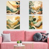 Abstrakte Naturlandschaft Kunst. Bilderwand Sets (Wohnzimmer)