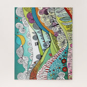 Abstrakte Naturlandschaft Kunst-Doodle der Landsch Puzzle (Vertikal)