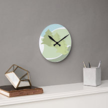 Abstrakte Naturlandschaft mit Tannen und Himmel