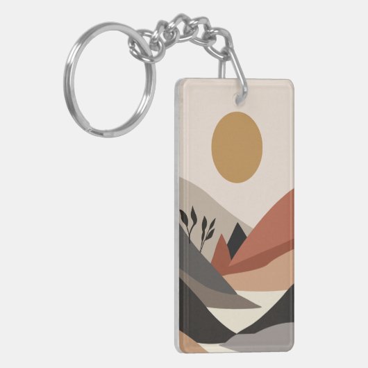 Abstrakte Naturlandschaft Schlüsselanhänger (Vorderseite links)