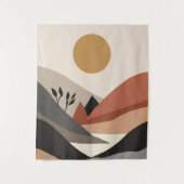 Abstrakte Naturlandschaft Wandteppich (Vorderseite)