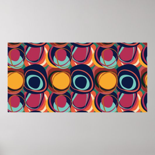 Abstrakte natürliche Form nahtlos, kreisförmig Poster (Vorne)