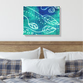abstrakte Naturmauer kunst blauer Leinwand (Insitu (Schlafzimmer))