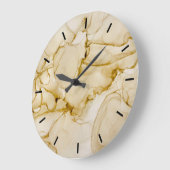 Abstrakte Naturpasta Erde Tone Große Uhr (Winkel)