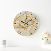 Abstrakte Naturpasta Erde Tone Große Uhr (Zuhause)