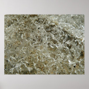 Abstrakte Naturtextur aus Gletschereis Poster