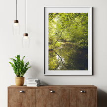 Abstrakte Naturwandkunst – modernes Landschaftspos