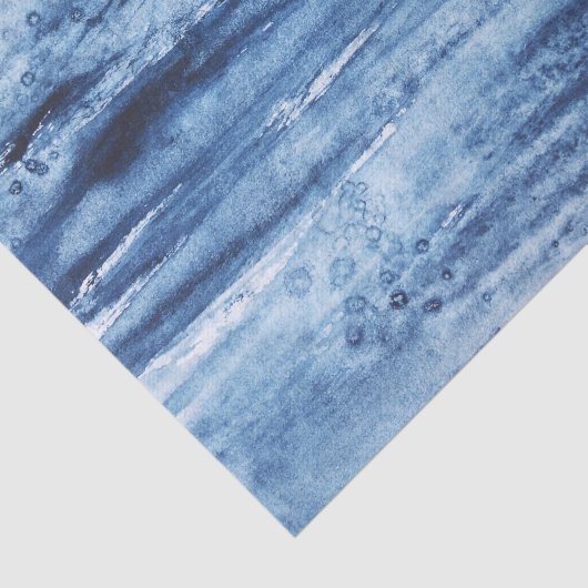 Abstrakte Navy Blue White Seidenpapier (Ausschnitt)