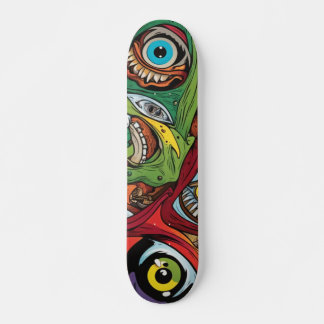 Abstrakte Navy Brown Illustration Skateboard