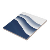 Abstrakte Navyblaue Ozeanwellen Fliese (Seite)