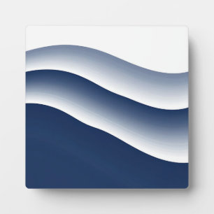 Abstrakte Navyblaue Ozeanwellen Fotoplatte