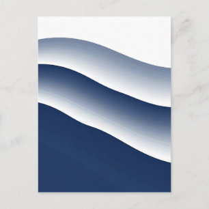 Abstrakte Navyblaue Ozeanwellen Postkarte