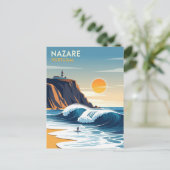Abstrakte Nazare Portugal Postkarte (Stehend Vorderseite)