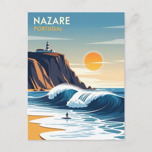 Abstrakte Nazare Portugal Postkarte (Vorderseite)