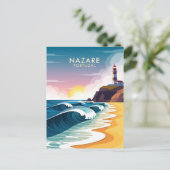 Abstrakte Nazare Portugal Postkarte (Stehend Vorderseite)