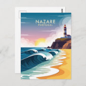 Abstrakte Nazare Portugal Postkarte (Vorne/Hinten)