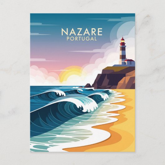 Abstrakte Nazare Portugal Postkarte (Vorderseite)