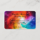 Abstrakte Nebel-Visitenkarte Visitenkarte (Rückseite)