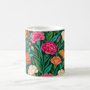 Abstrakte Nelken-Garten-Schmetterlinge-Kaffeetasse Kaffeetasse