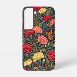 Abstrakte Nelken Schmetterling Samsung Cases Galaxy Hülle