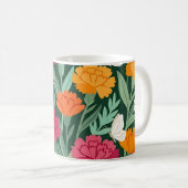 Abstrakte Nelken Schmetterlinge Kaffeetasse (VorderseiteRechts)