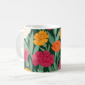 Abstrakte Nelken Schmetterlinge Kaffeetasse (Vorderseite Links)