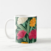 Abstrakte Nelken Schmetterlinge Kaffeetasse (Links)