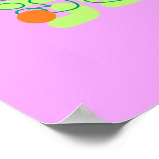 Abstrakte Neon Doodles Poster (Ecke)