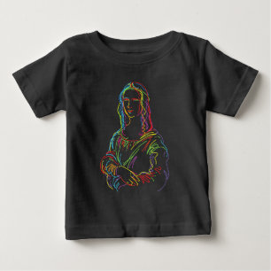 Abstrakte Neon Mona Lisa Kunstgala Baby T-shirt
