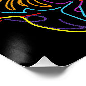Abstrakte Neon Mona Lisa Kunstgala Poster (Ecke)