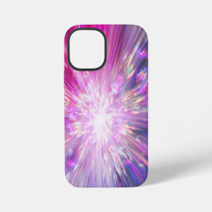 Abstrakte Neon-Pink- und Blaue-Energie-Explosion-G iPhone 12 Mini Hülle