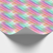Abstrakte Neon Rainbow Farbige Girls Geschenkpapier (Ecke)
