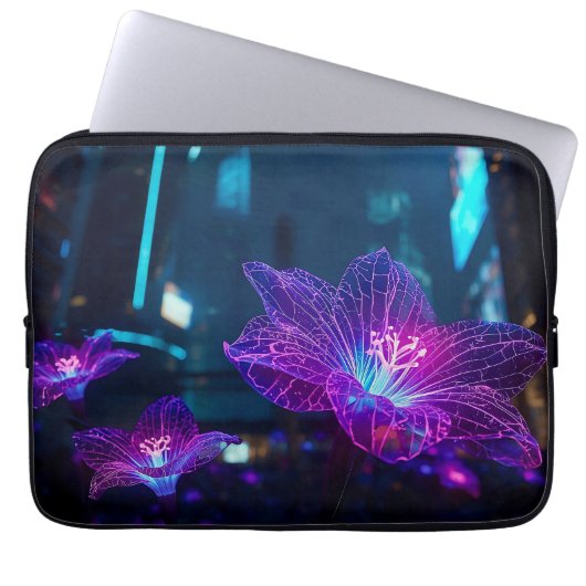 Abstrakte Neonadern 13' Laptopschutzhülle (Vorderseite)