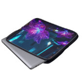 Abstrakte Neonadern 15' Laptopschutzhülle (Vorne Knopf)