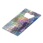 Abstrakte Neonbeleuchtung Kreditkartenflaschenöffner (Vorderseite Schrägansicht)