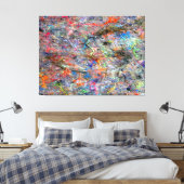 Abstrakte Neonfarben Spritzer Gallery Leinwanddruck (Insitu (Schlafzimmer))