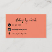 Abstrakte neonfarbene metallische Imitate Foil Visitenkarte (Rückseite)