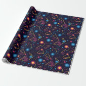 Abstrakte neongeometrische Formen Geschenkpapier (Ungerollt)